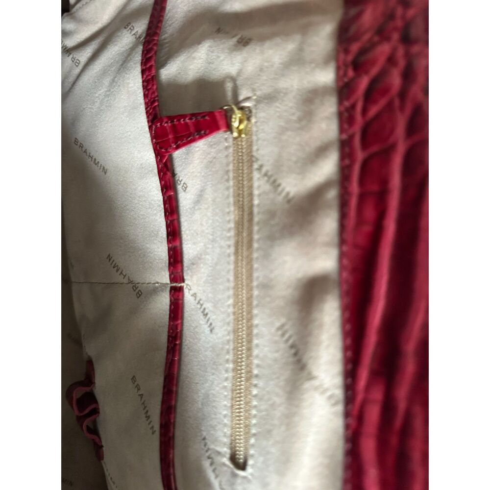 Brahmin Melbourne Tote Embossed Y2K Bratz Luxury Designer Cherry Leather Bag - Picture 6 of 10